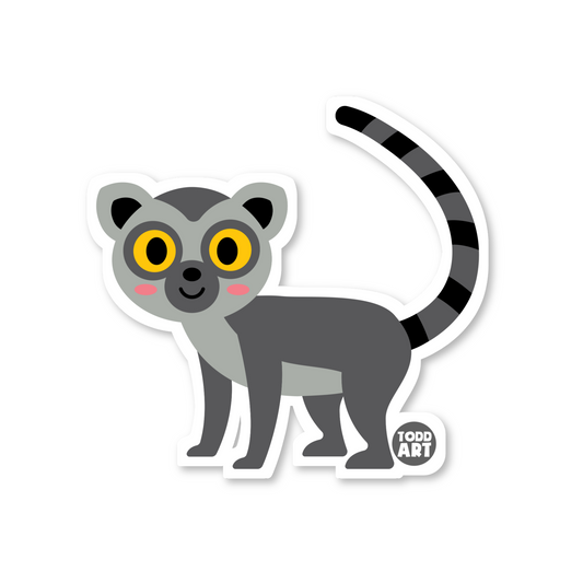 Lemur Vinyl Sticker