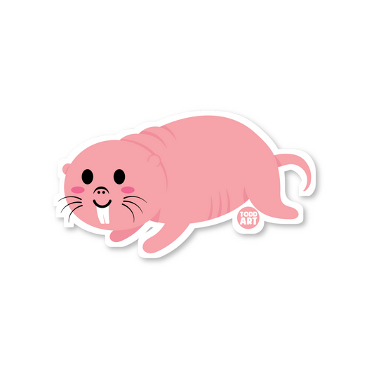 Naked Mole Rat Vinyl Sticker