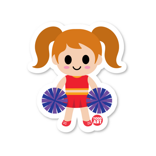 Cheerleader Vinyl Sticker