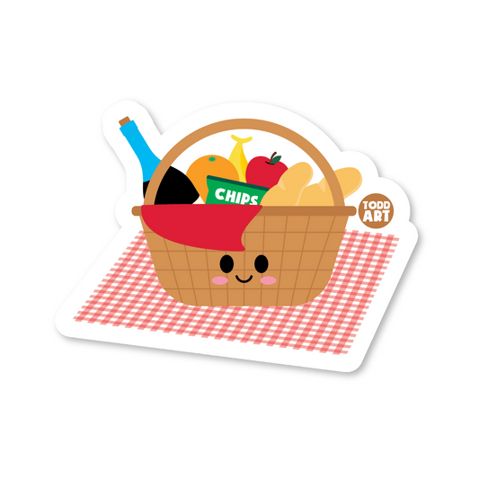 Picnic Basket Vinyl Sticker