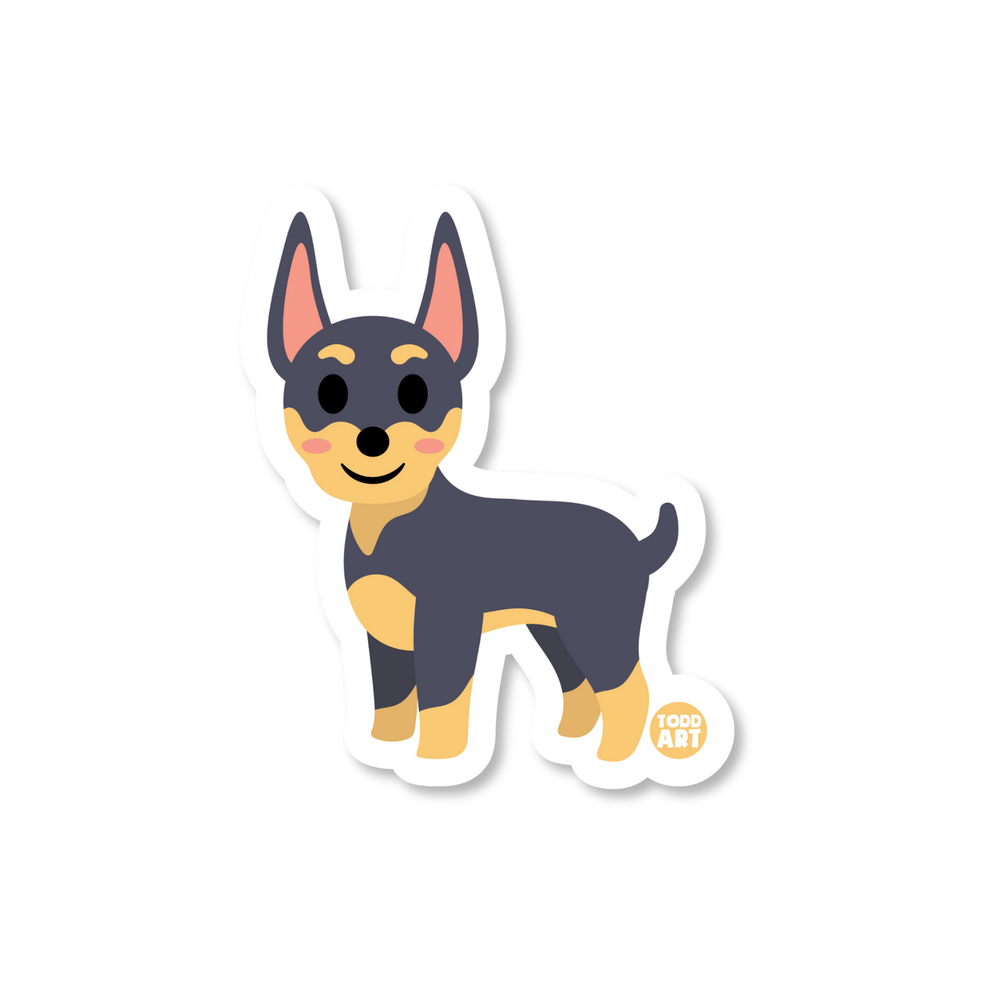 DOBERMAN DOG STICKER