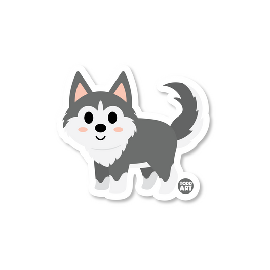 HUSKY DOG STICKER