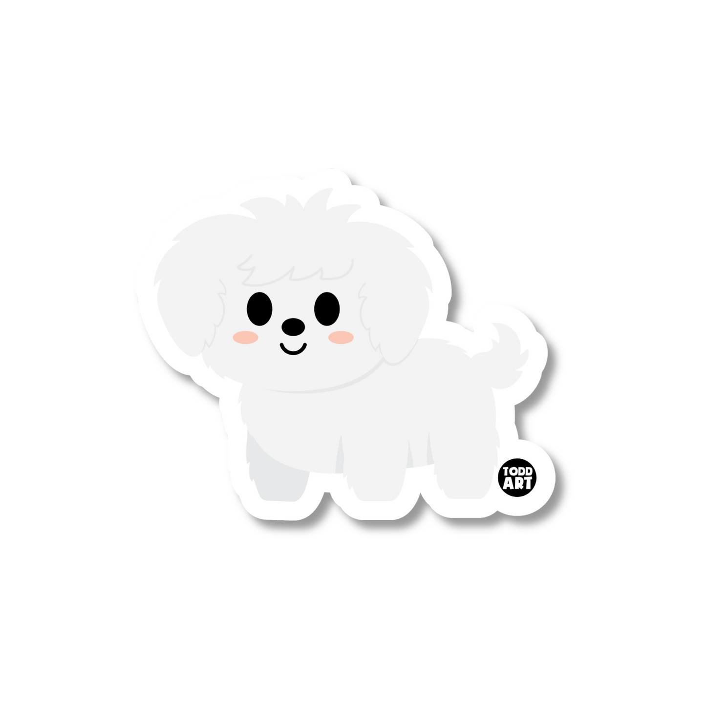 MALTESE DOG STICKER