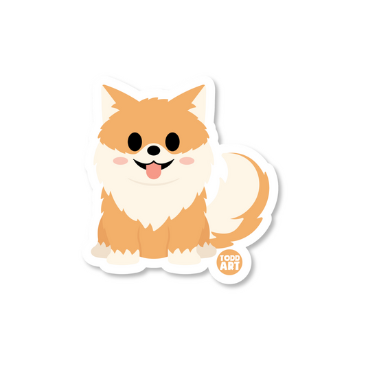 POMERANIAN DOG STICKER