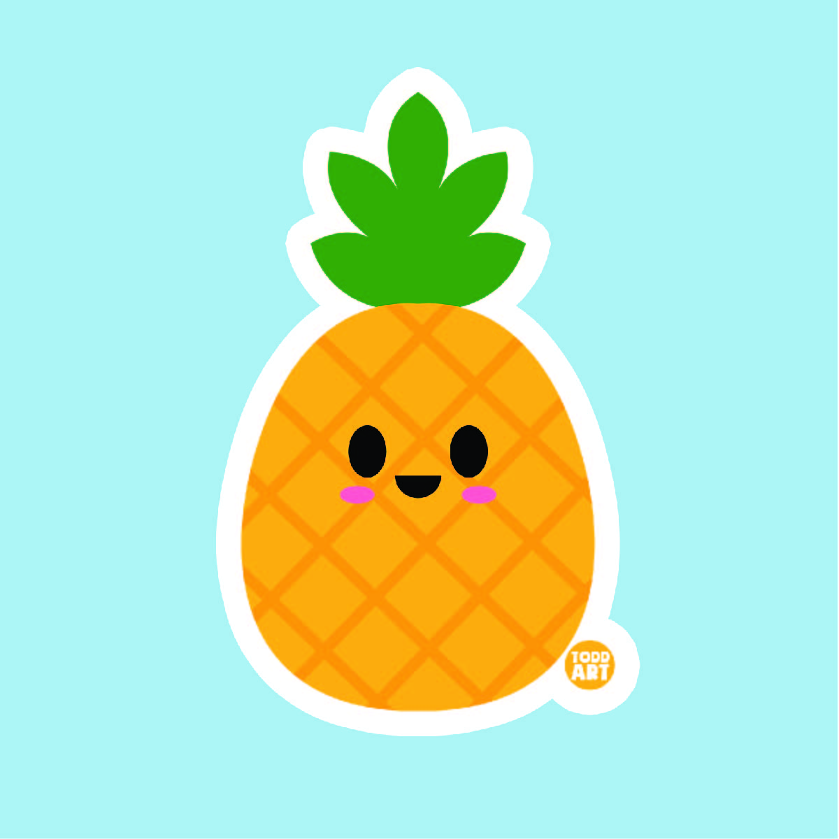 Pineapple Vinyl Sticker