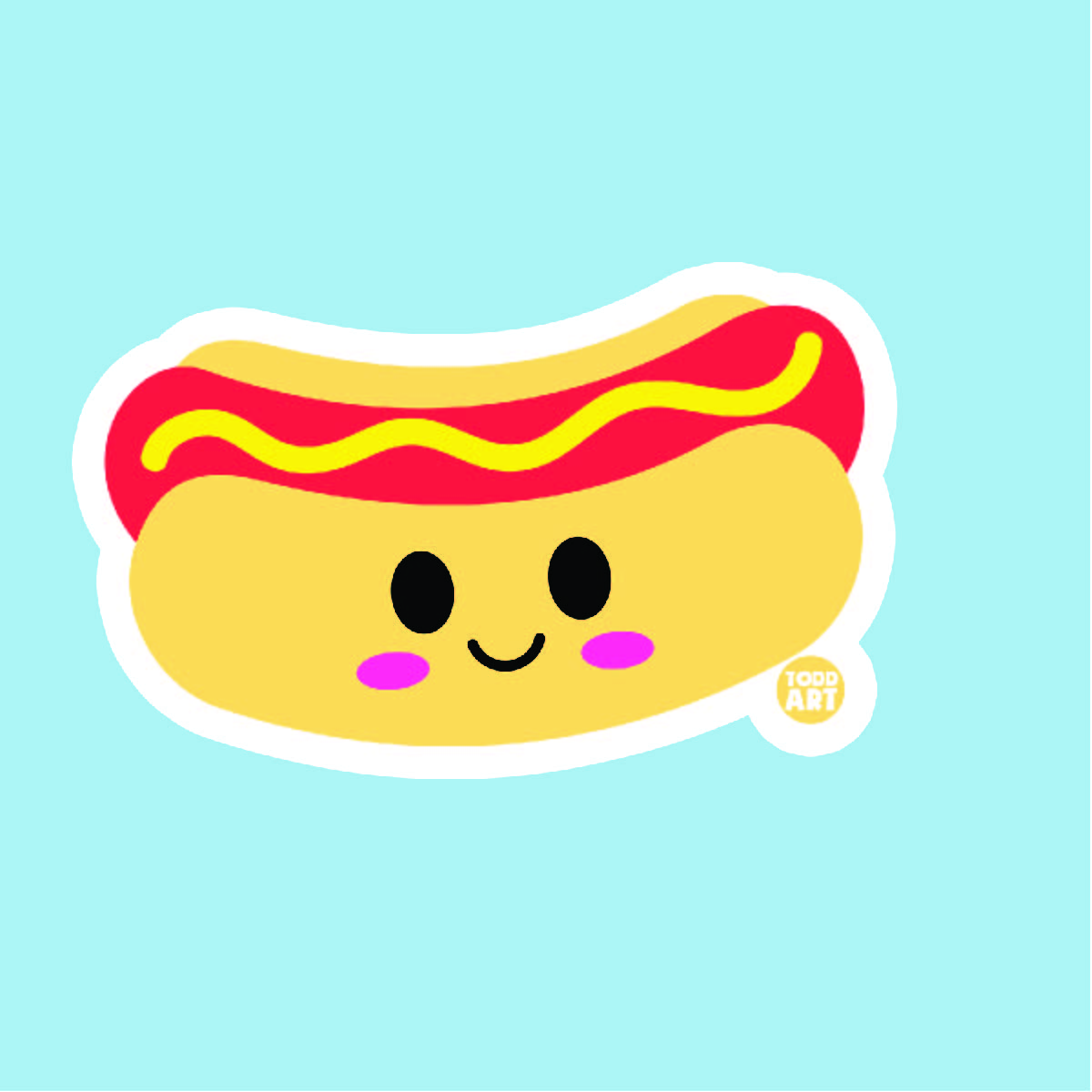 Hot Dog Vinyl Sticker