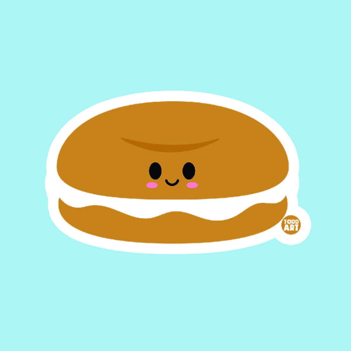 Bagel and Cream Cheese Sticker