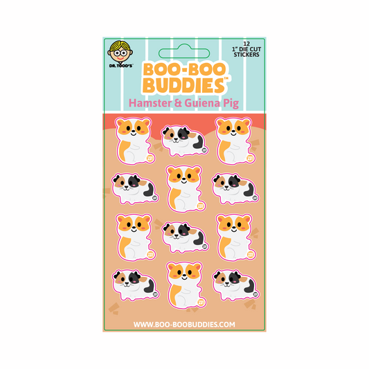 Hamster and Guinea Pig Vinyl Sticker Sheet