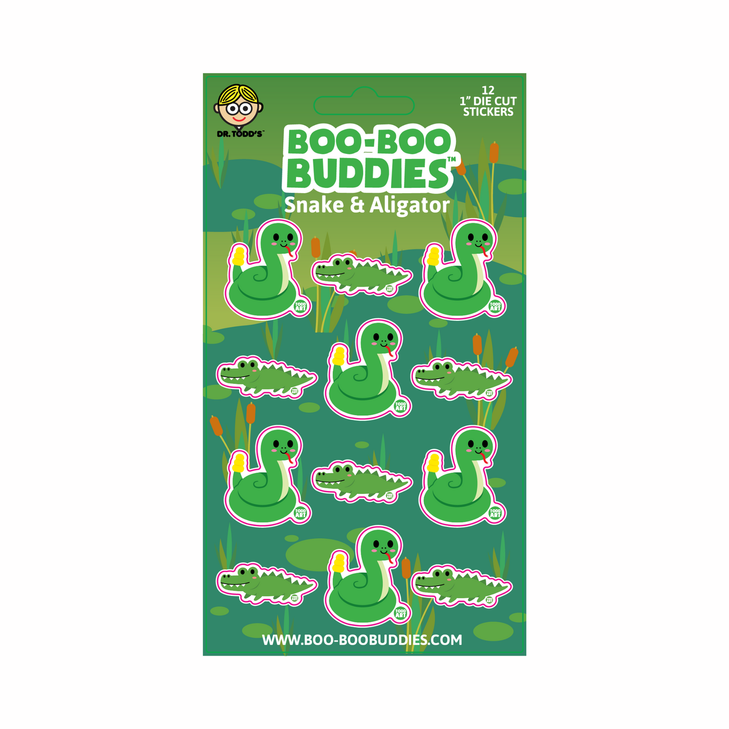 Snake and Alligator Vinyl Sticker Sheet