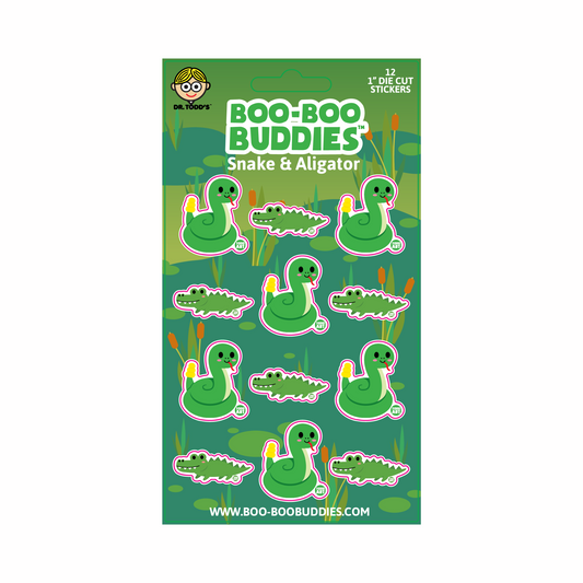 Snake and Alligator Vinyl Sticker Sheet