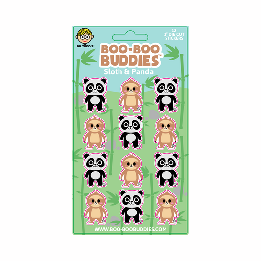 Sloth and Panda Vinyl Sticker Sheet