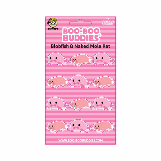 Blobfish and Naked Mole Rat Vinyl Sticker Sheet