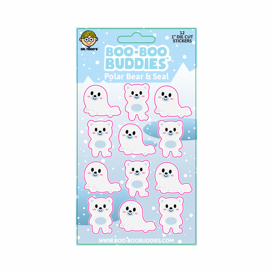 Polar Bear and Seal Vinyl Sticker Sheet