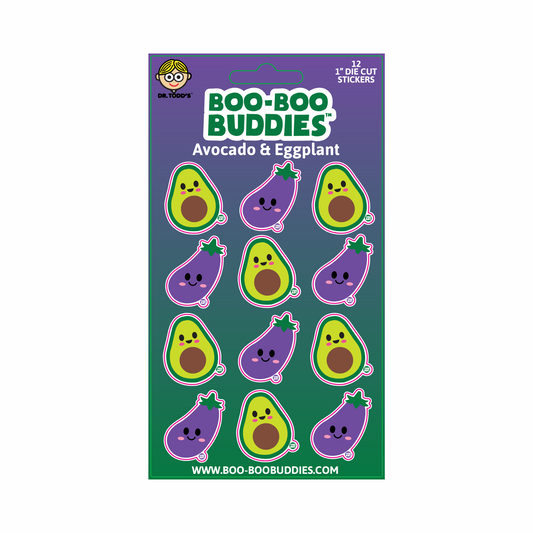 Avocado and Eggplant Vinyl Sticker Sheet