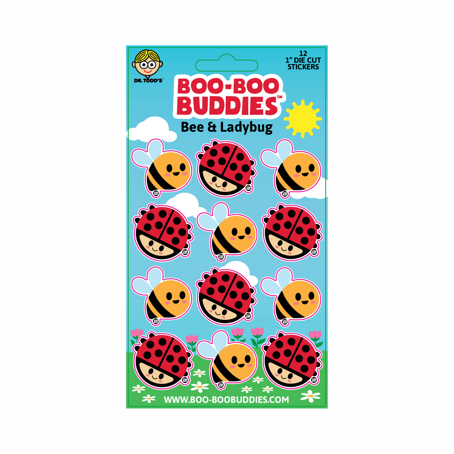 Bee and Lady Bug Vinyl Sticker Sheet