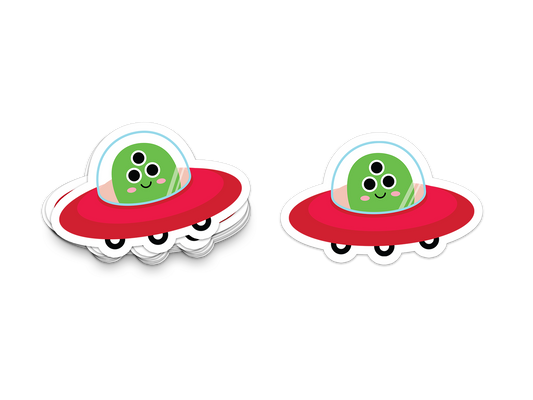 Alien UFO Sticker
