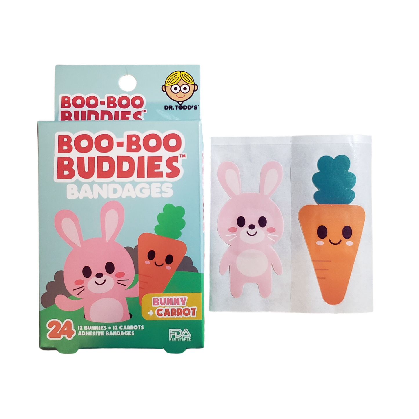 Boo-Boo Buddies Bunny & Carrot Bandages – Fun, Gentle Healing for Kids