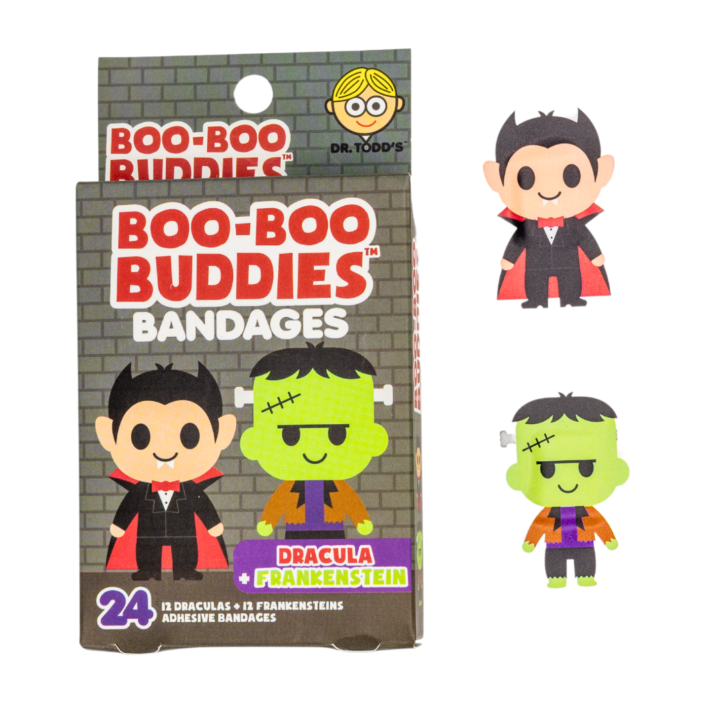 Boo-Boo Buddies Dracula and Frankenstein Bandages 24-Count