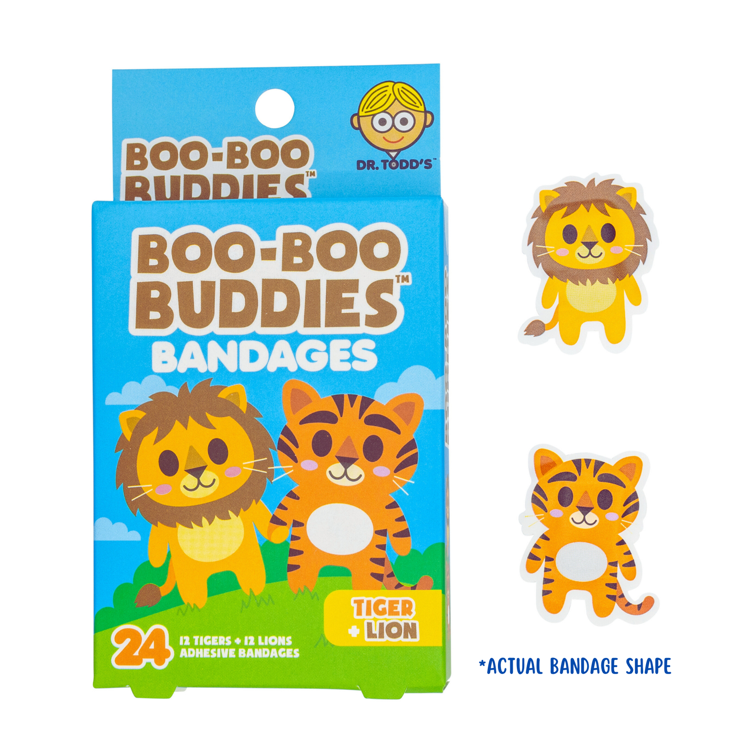 Boo-Boo Buddies Tiger and Lion Bandages