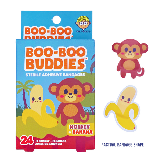 Boo-Boo Buddies Monkey and Banana Bandages