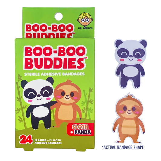 Boo-Boo Buddies Sloth and Panda Bandages