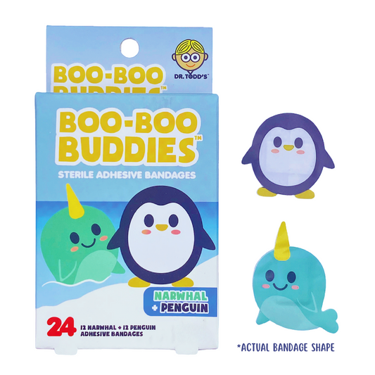 Boo-Boo Buddies Narwhal and Penguin Bandages