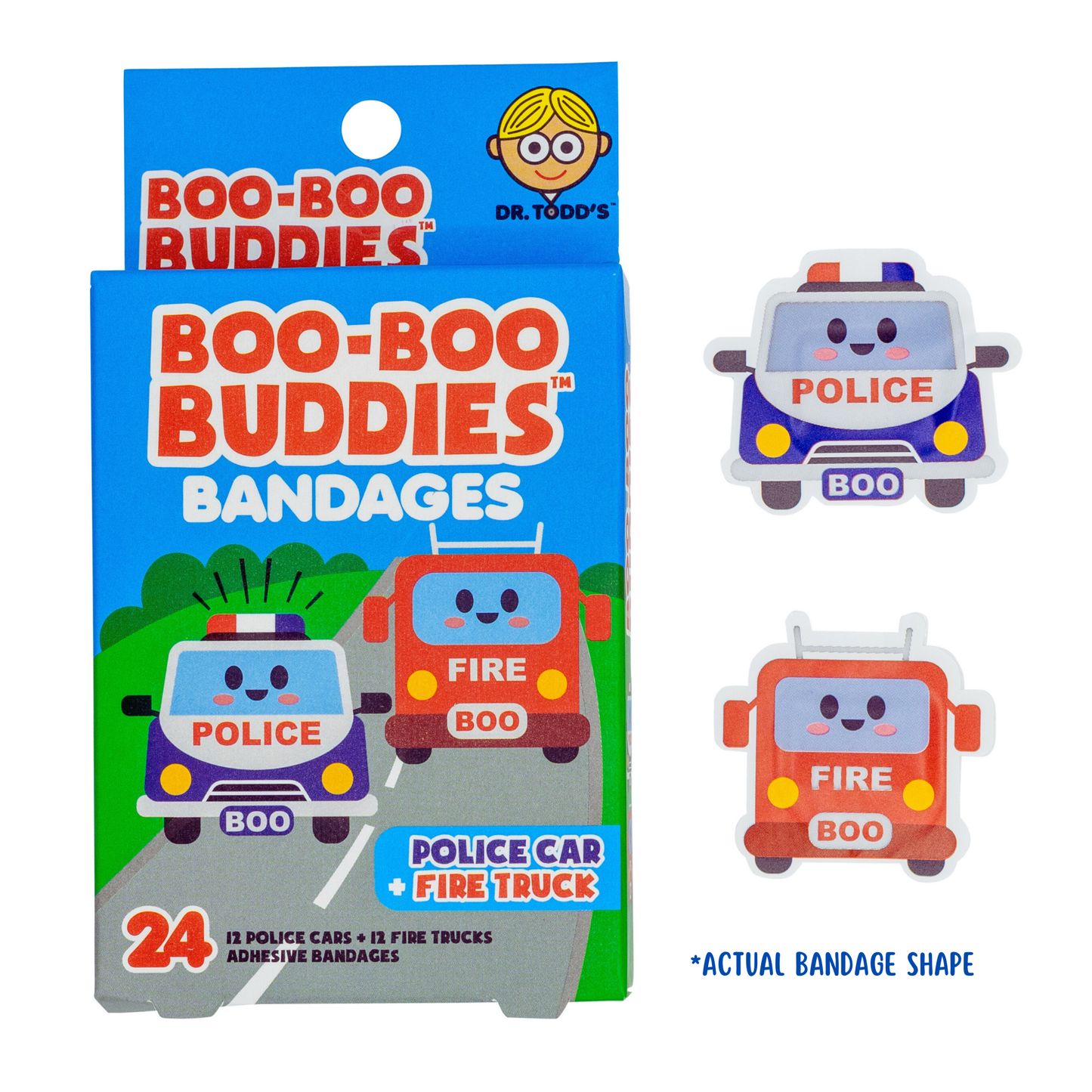 Boo-Boo Buddies Police Car and Fire Truck Bandages