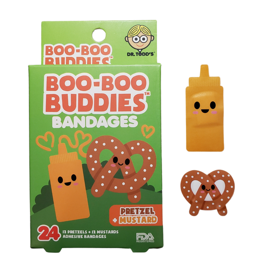 Boo-Boo Buddies Pretzel and Mustard Bandages