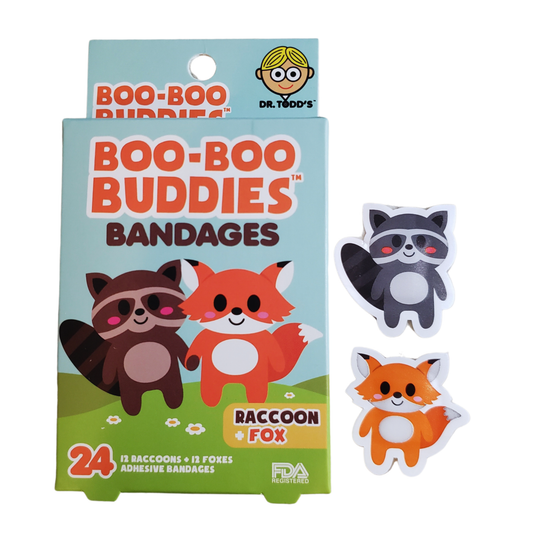 Boo-Boo Buddies Raccoon and Fox Bandages