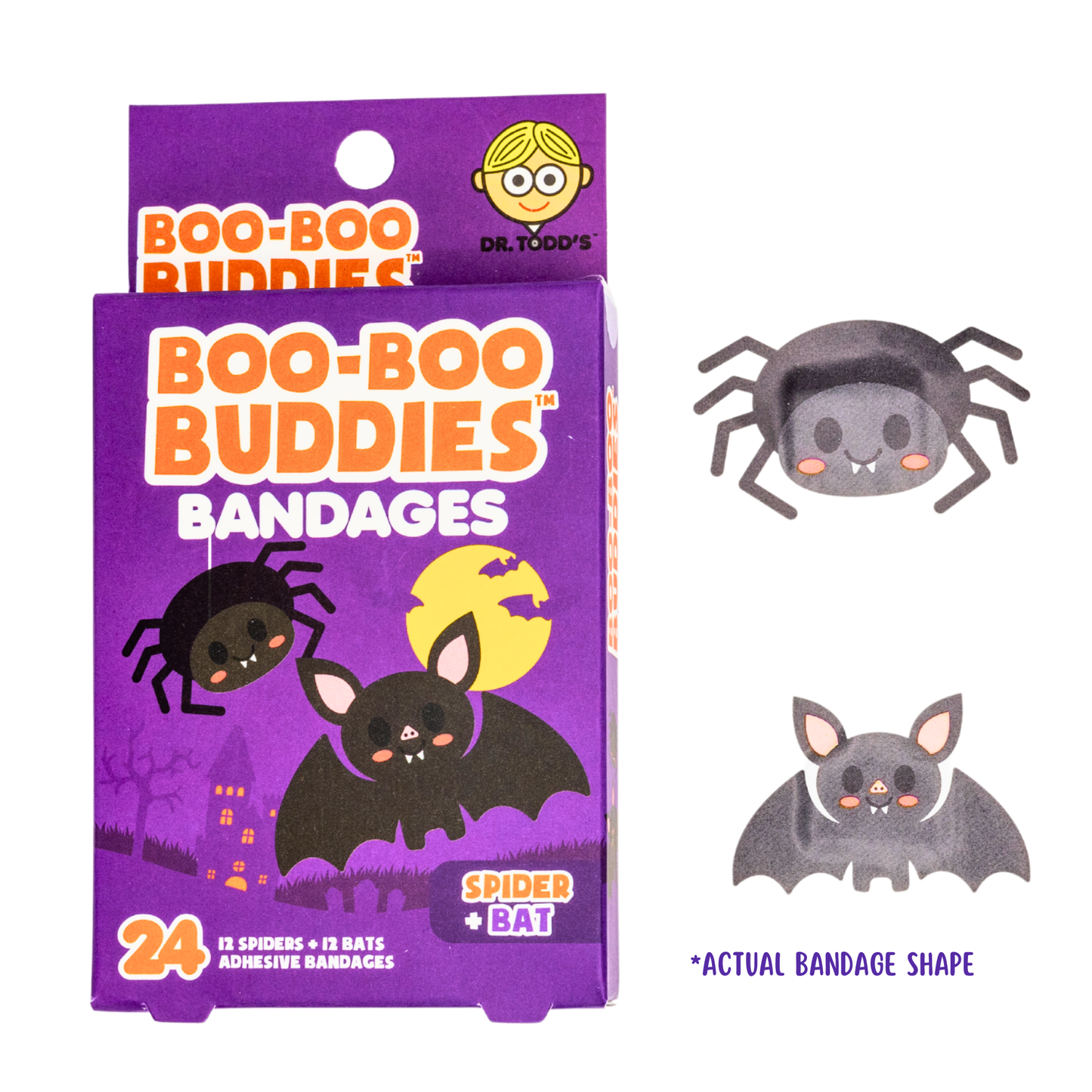 Boo-Boo Buddies Spider and Bat Bandages