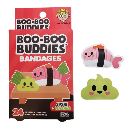 Boo-Boo Buddies Sushi and Wasabi Bandages