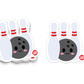 Boo Boo Buddies Bowling Ball sticker – funny purple bowling ball vinyl sticker for game night kits and gear
