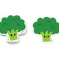 Green broccoli head with a happy face – veggie sticker from Boo Boo Buddies
