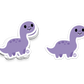 Purple brontosaurus dinosaur with cute fangs – prehistoric animal sticker from Boo Boo Buddies
