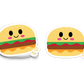 Cheeseburger with lettuce, tomato, and sesame bun – funny food sticker from Boo Boo Buddies
