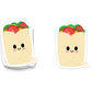Burrito with happy face and colorful filling – taco tuesday food sticker from Boo Boo Buddies
