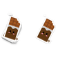 Bitten chocolate bar with smiley face and pink cheeks – sweet Boo Boo Buddies® dessert sticker
