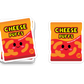 Bright cheese puffs snack bag with cute face – fun junk food collectible sticker

