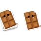 Sweet chocolate bar with bite taken out – delicious candy-themed sticker for dessert fans and sweet tooths