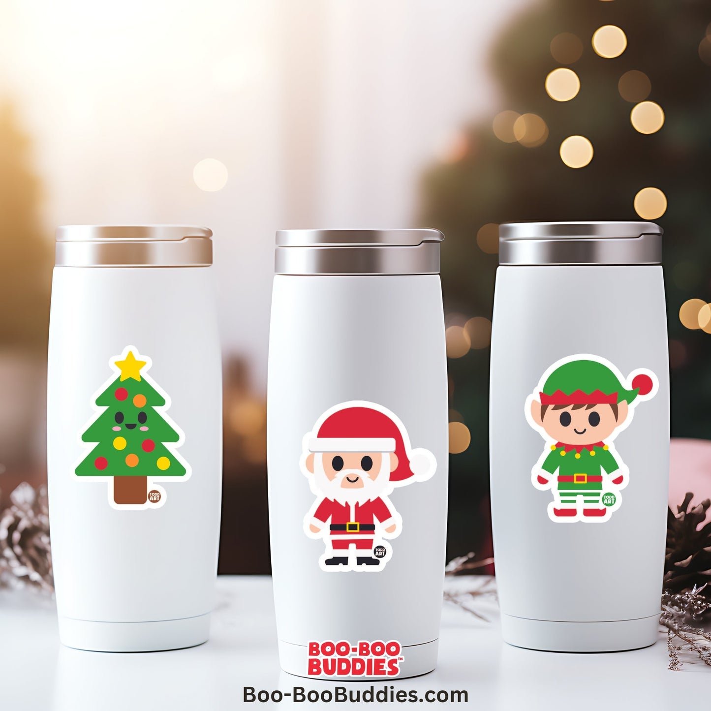 Boo Boo Buddies™ Wild Boar Sticker – Cute Kawaii Vinyl Sticker, Waterproof Glossy 3″ Die‑Cut