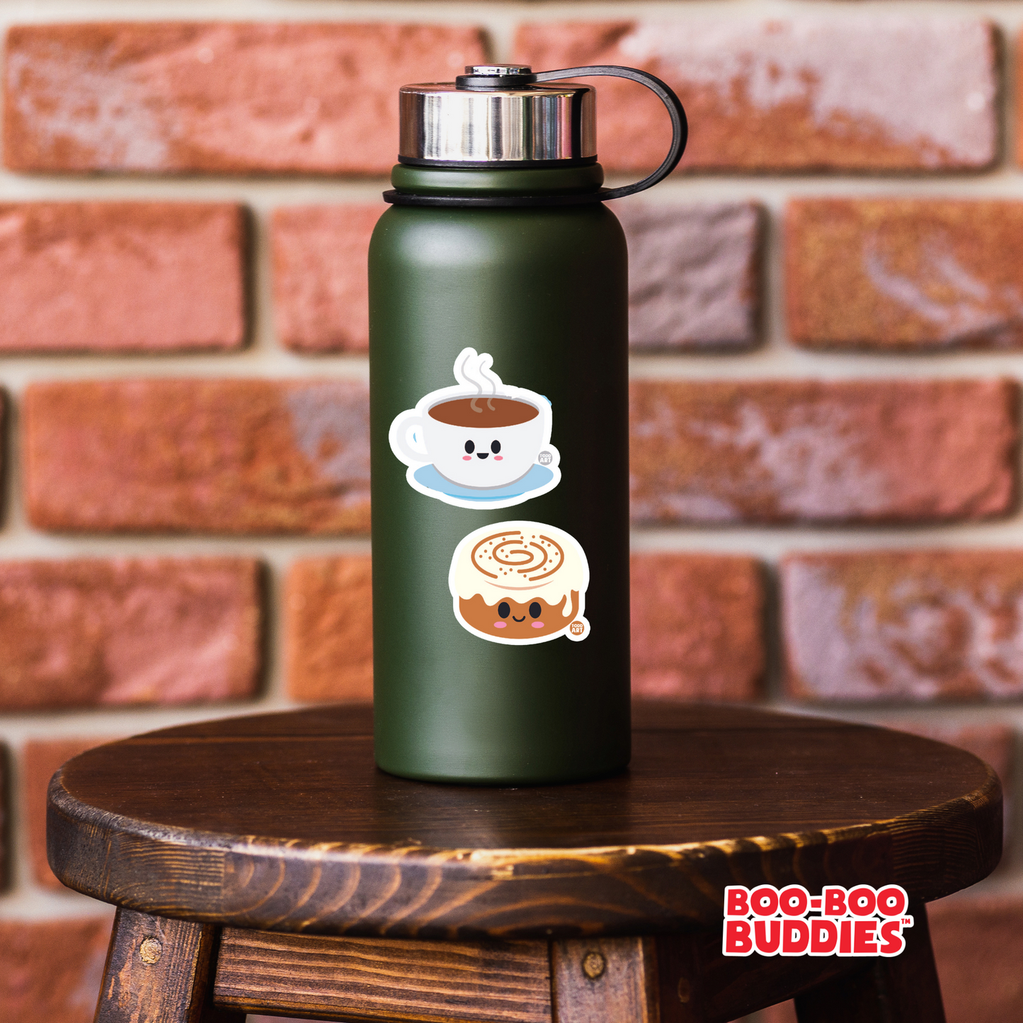 Boo Foo Buddies™ Whale Sticker – Cute Kawaii Vinyl Sticker, Waterproof Glossy 3″ Die‑Cut