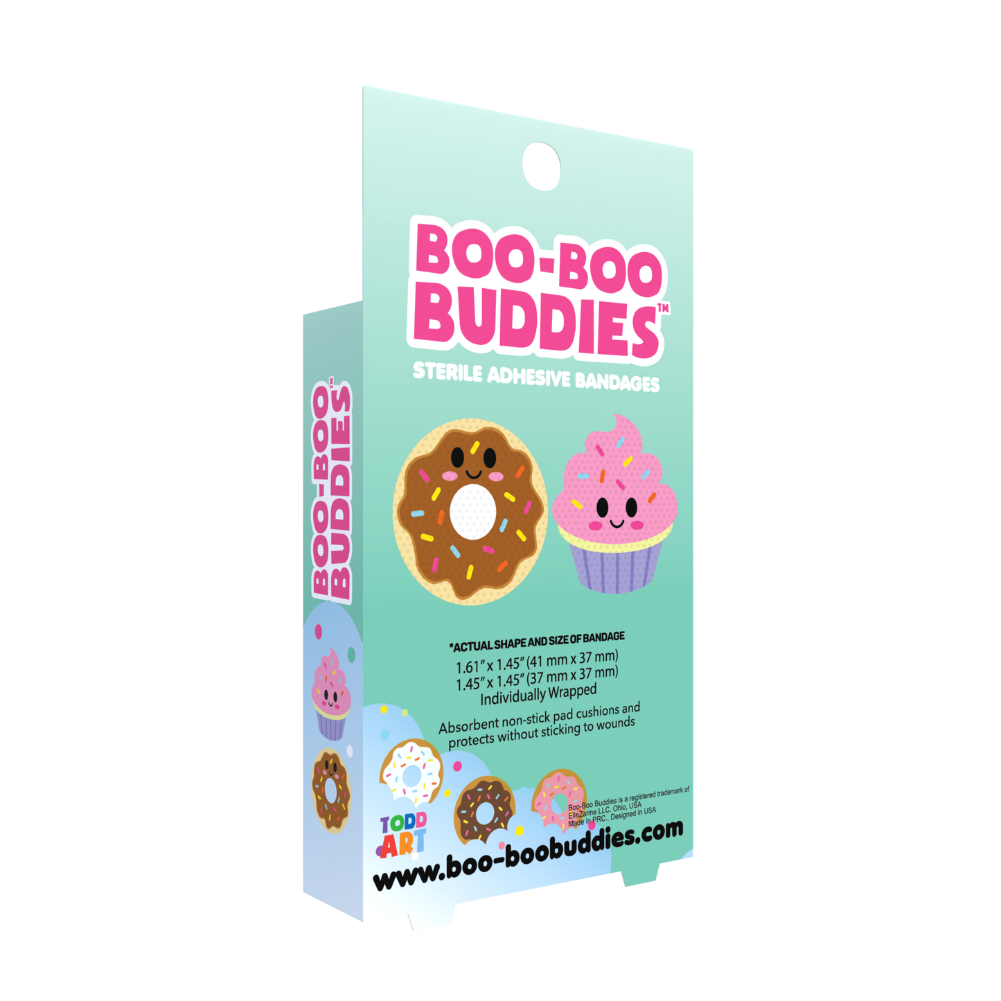 Boo Boo Buddies™ Cupcake & Donut Bandages – 24 Ct | Fun Shaped, Waterproof, Latex-Free Bandages for Kids