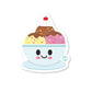 Ice Cream Hot Fudge Sundae Vinyl Sticker