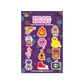 Boo-Boo Buddies® Just Random Buddies Sticker Sheet featuring 12 fun 1-inch stickers—includes fire, duck, cotton candy, robot, gumball machine, toy ray gun, teddy bear, and more for crafts, party favors, and sticker collections
