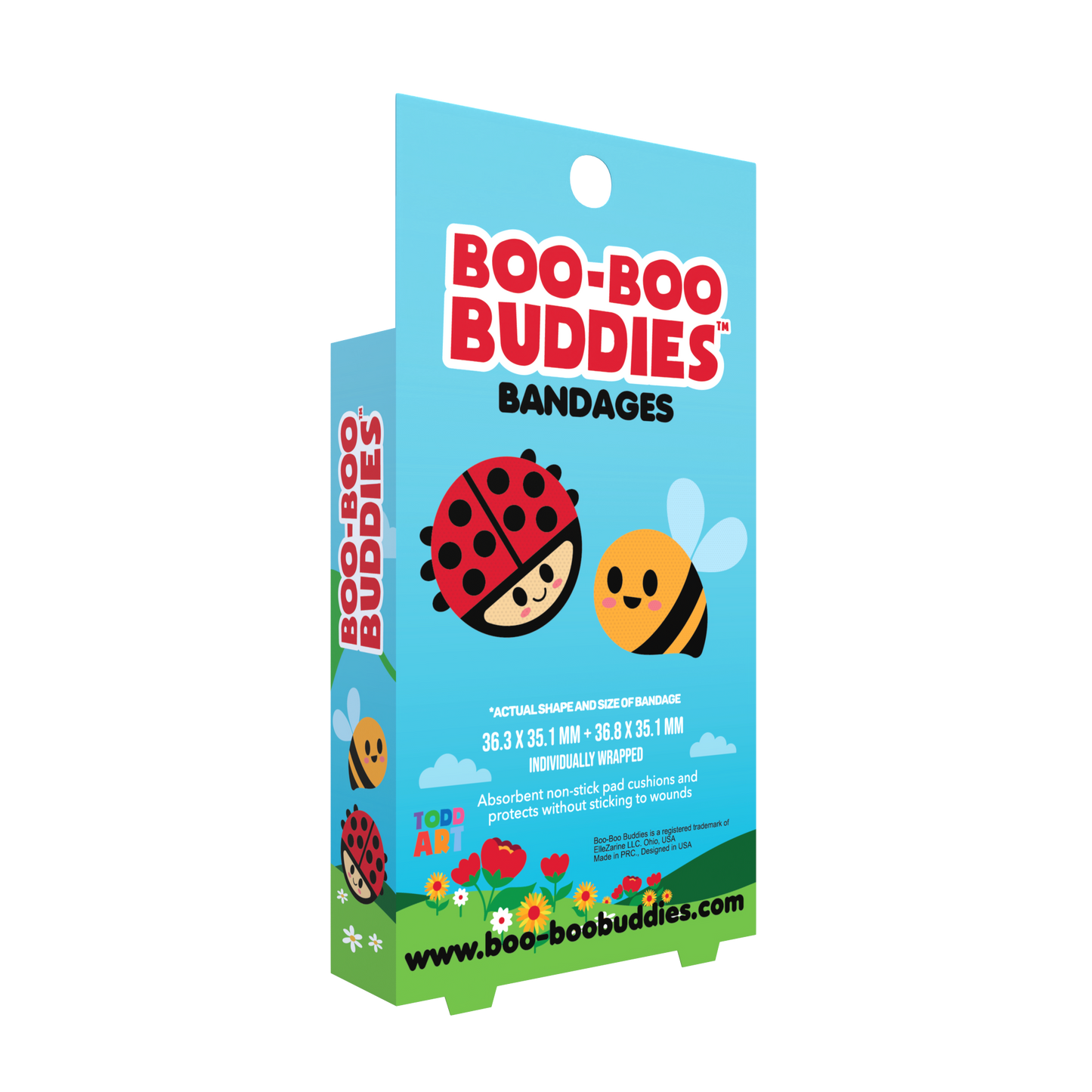 Ladybug & Bee Bandages for Kids – Waterproof, Latex-Free, 24 Count | Dr. Todd’s Boo-Boo Buddies®
