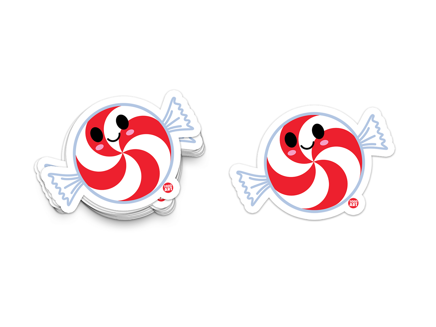 Peppermint Candy Vinyl Sticker