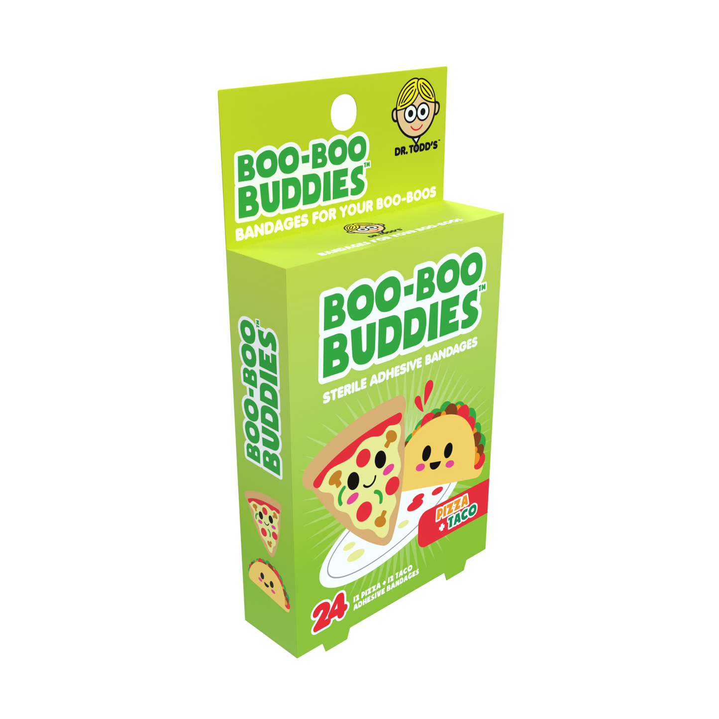 Pizza & Taco Bandages – 24 Pack | Fun Kids Adhesive Bandages, Latex-Free