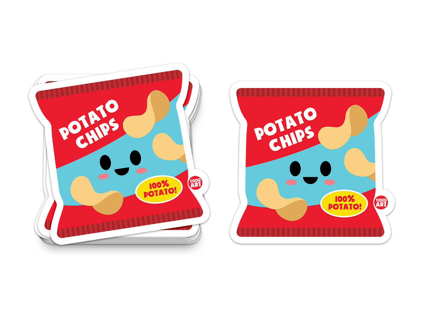 Potato Chip Bag Vinyl Sticker