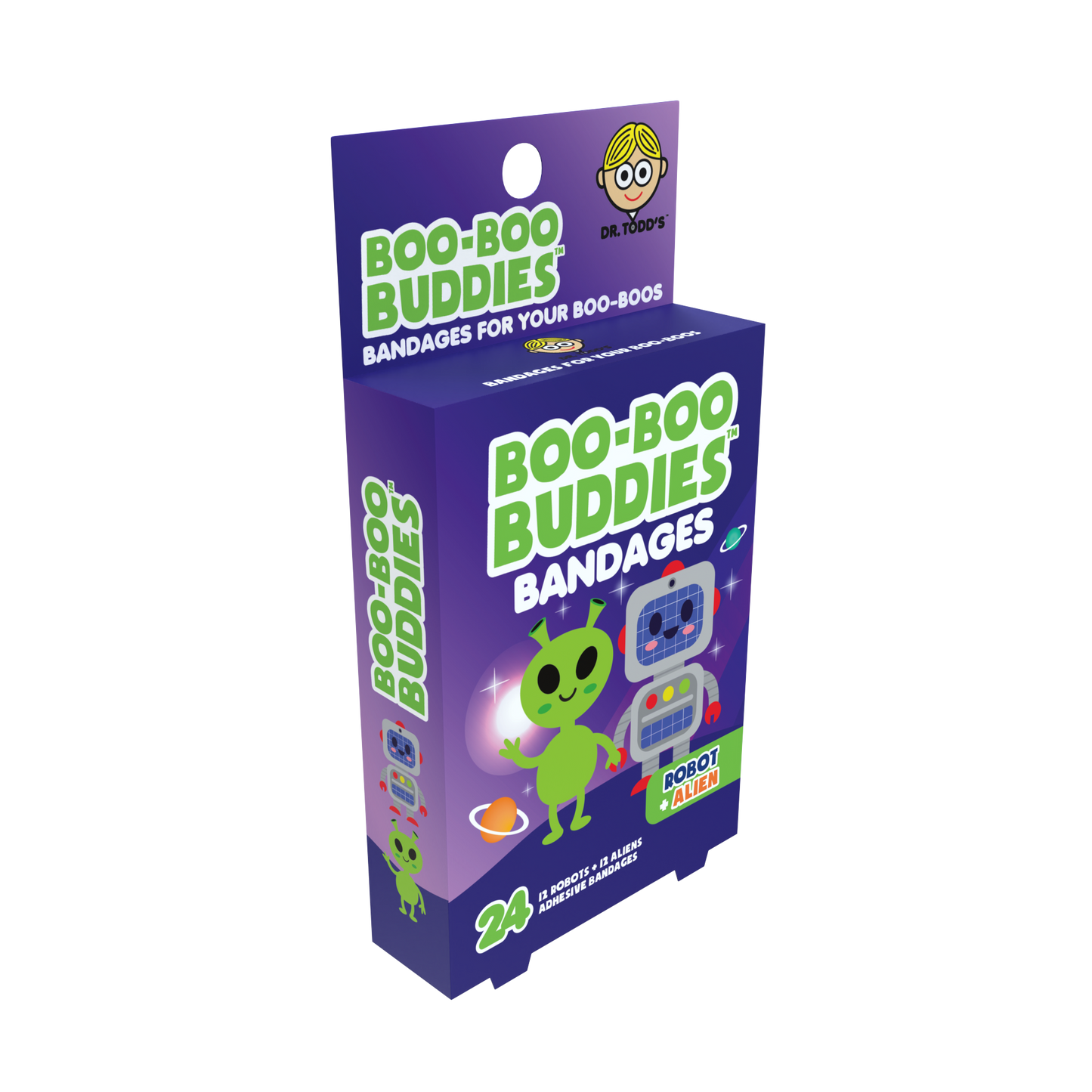 Robot + Alien Bandages for Kids – Dr. Todd’s Boo-Boo Buddies® | 24 Pack