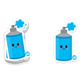 Boo Boo Buddies™ Spray Paint Can Sticker – Cute Kawaii Graffiti Paint Can Vinyl Decal, Waterproof 3″ Die‑Cut